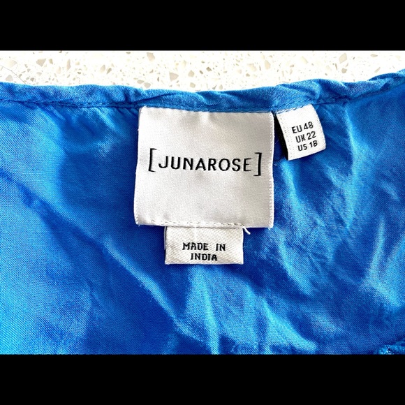 Junarose short sleeve blouse, size XXL, colour Blue - Picture 4 of 8